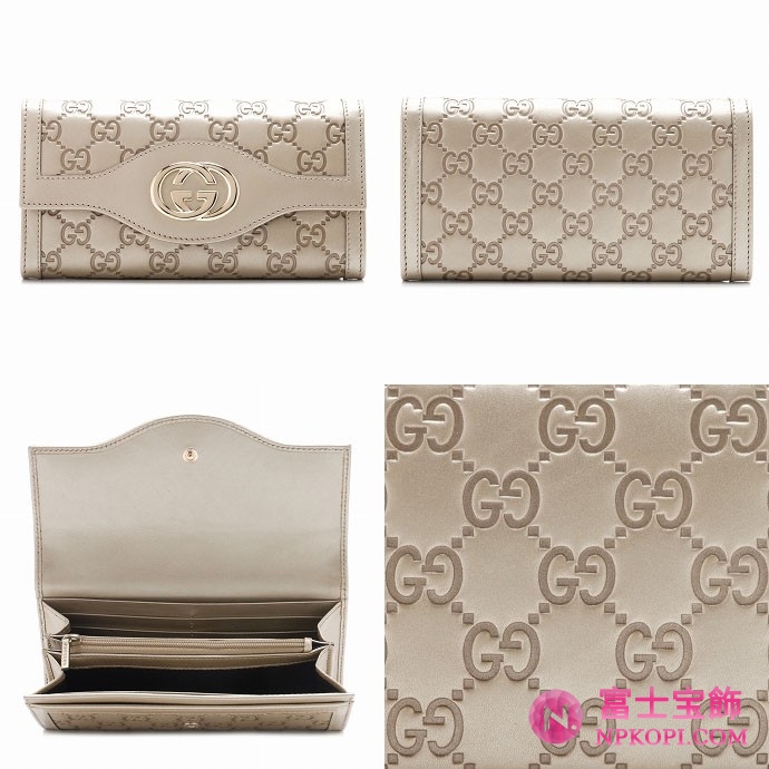GUCCI/グッチ 2012年春夏新作SUKEY2つ折り長財布 282434 AHB1G 9504 